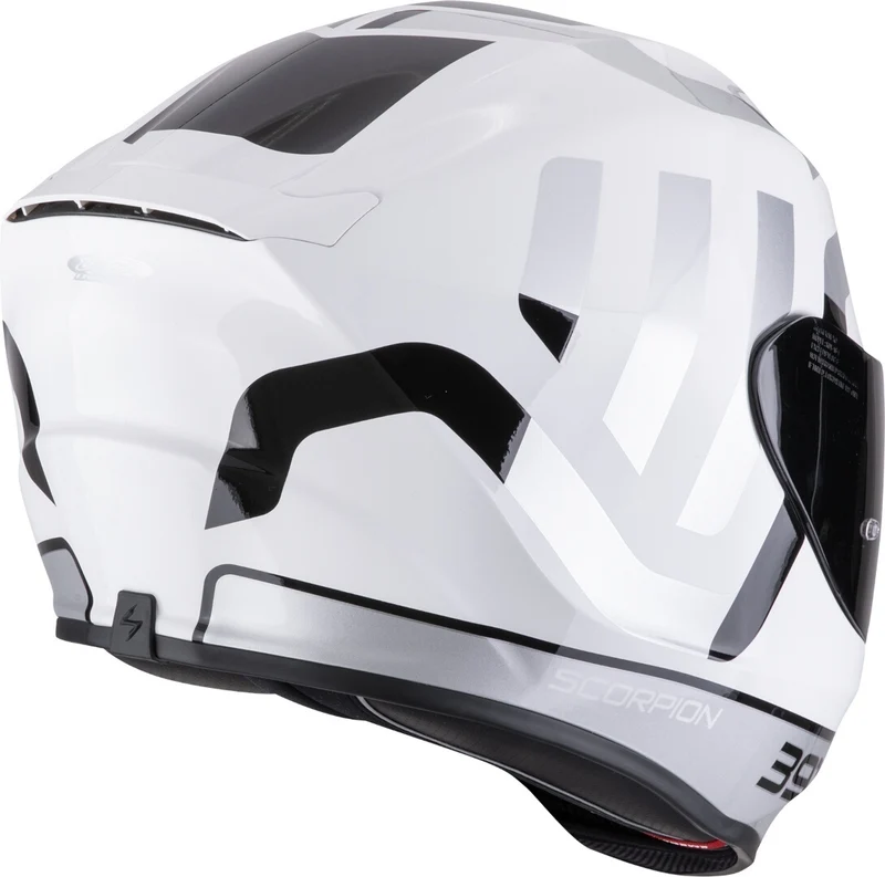 SCORPION CASCOS INTEGRALES EXO-391 AROK BLANCO NEGRO PLATA