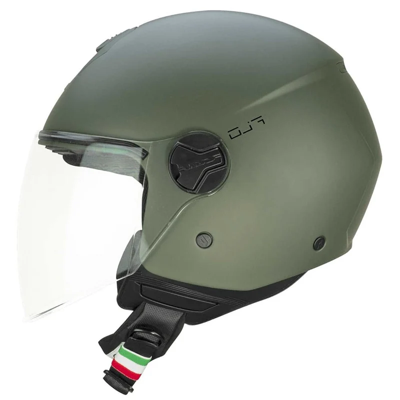 CGM 167A FLO MONO Abierto Scooter Casco Verde Mate Largo