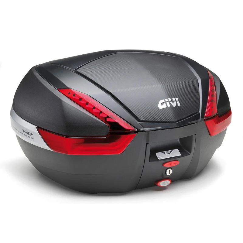 GIVI MK V47 Maleta Moto Carbono Negro Reflectores Rojos 47 L