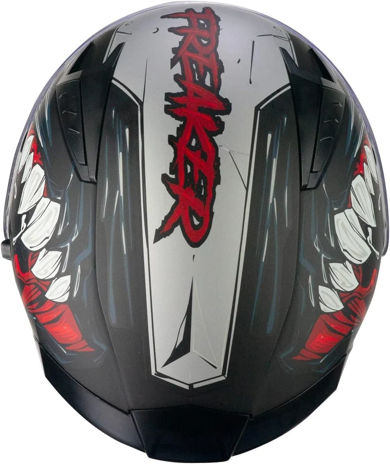 CGM 127X DEEP FREAKER Abatibles Jet Casco Negro Rojo Mate