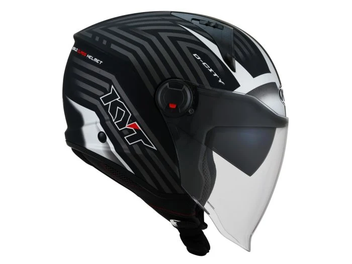 KYT- CASCOS D-CITY LUCENT NEGRO MATE PLATA