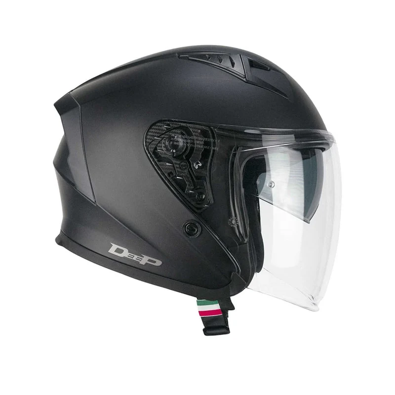 CGM 127A DEEP MONO Cara Abierta Jet Casco Negro Mate