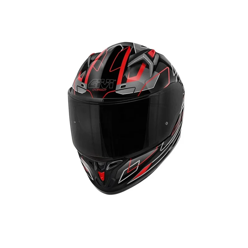 GIVI 50.9 Casco Integral De Moto Agresión Negro Titanio Rojo (SAFE)