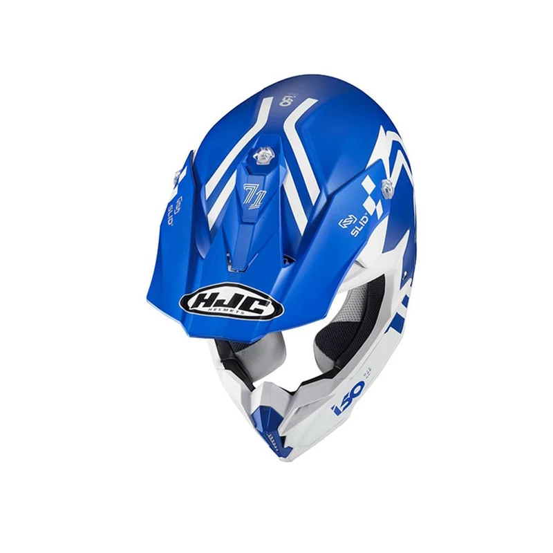 HJC i50 Hex Blanco Azul casco de motocross