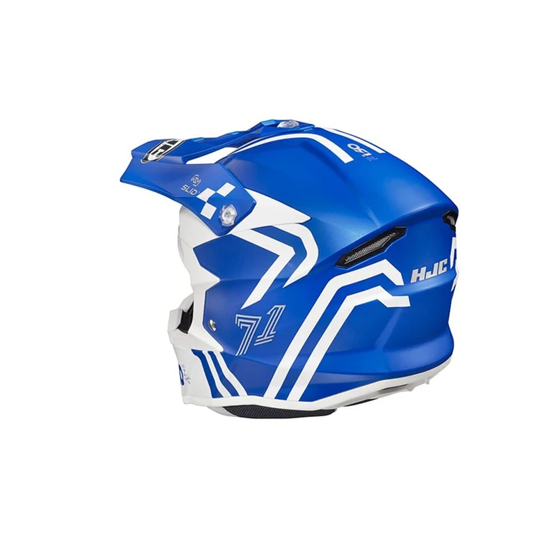 HJC i50 Hex Blanco Azul casco de motocross