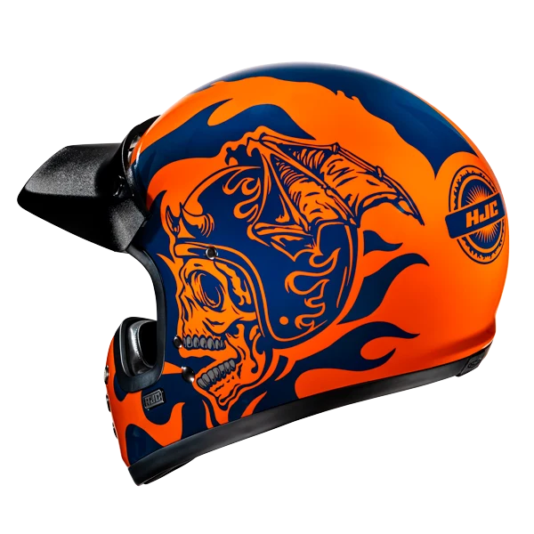 HJC V60 FLAME MC27 Casco Integral De Motocicleta Estilo Vintage