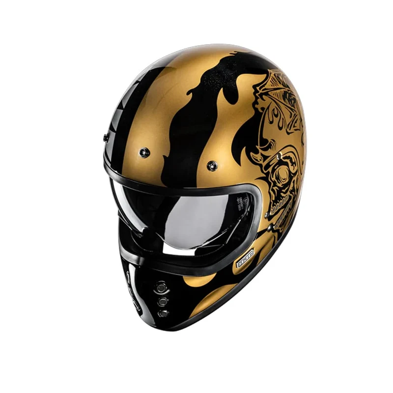 HJC V60 FLAME MC9 CASCO INTEGRAL DE MOTO DE ESTILO CLÁSICO RETRO