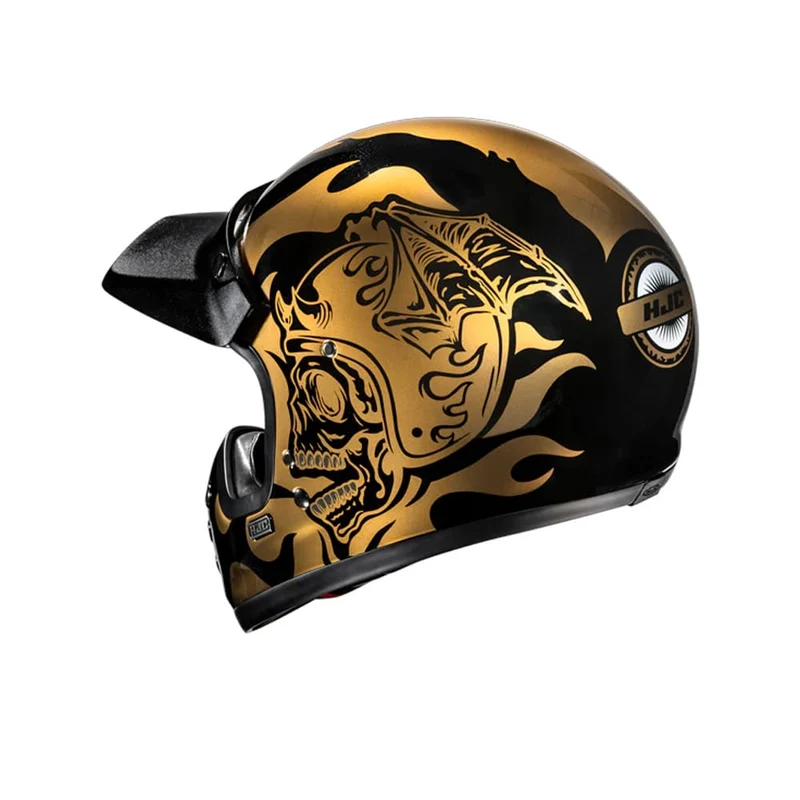 HJC V60 FLAME MC9 CASCO INTEGRAL DE MOTO DE ESTILO CLÁSICO RETRO