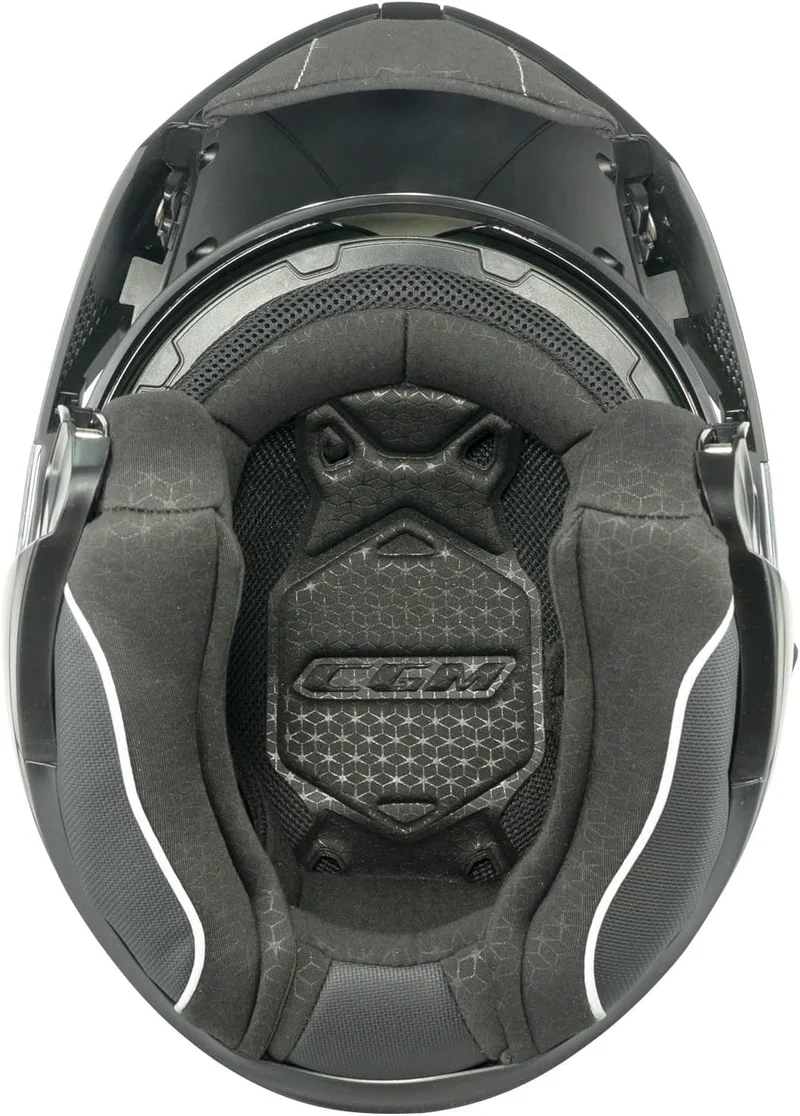 CGM 569G C-MAX CITY Moto Casco Modular Negro Fluorescente Mate Fucsia