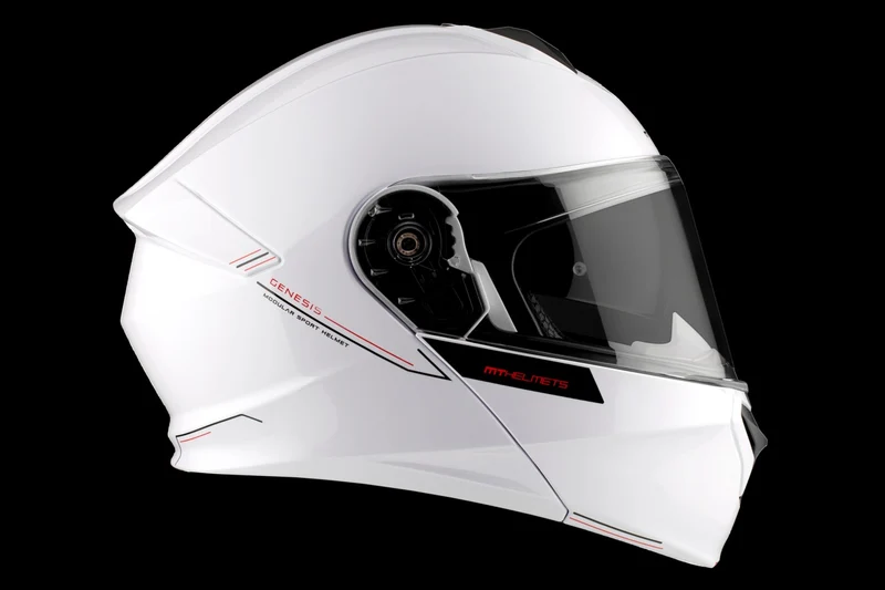 MT GENESIS SV SOLID MODULAR CASCO DE MOTO A0 BLANCO BRILLANTE