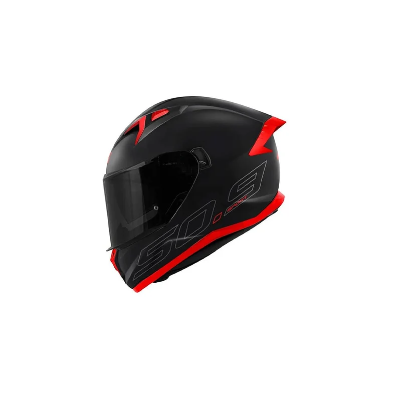 GIVI 50.9 ATOMIC BCRD CASCO INTEGRAL DEPORTIVO MOTOCICLETA NEGRO ROJO