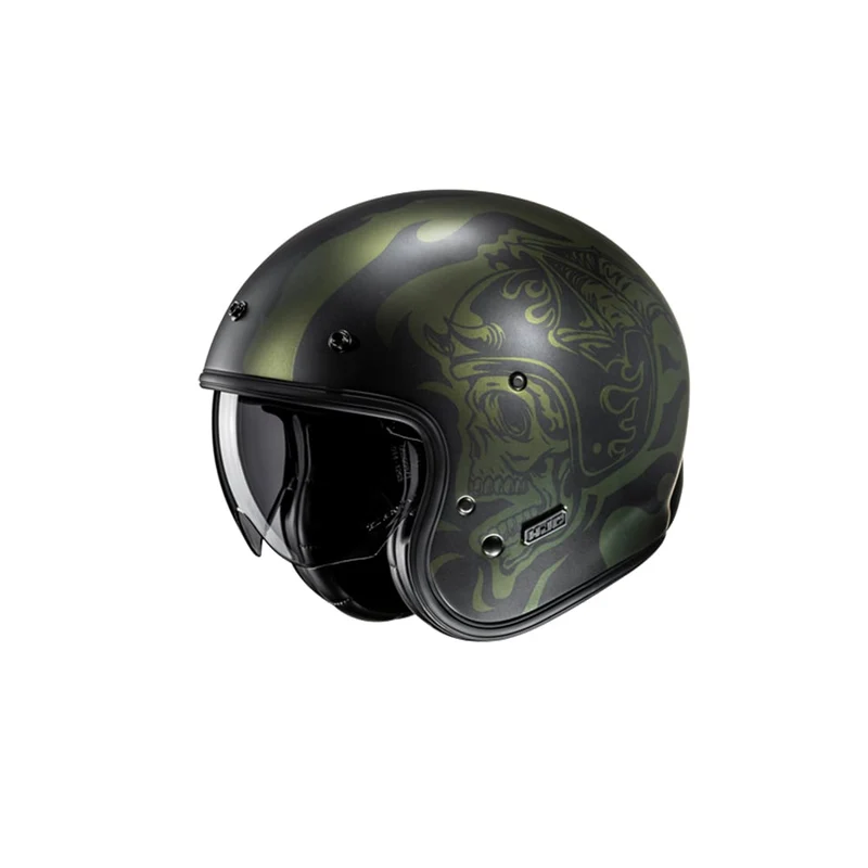 HJC V31 Flame MC4SF Casco de moto de estilo retro clásico