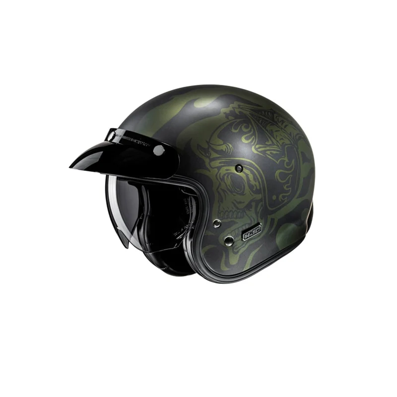HJC V31 Flame MC4SF Casco de moto de estilo retro clásico