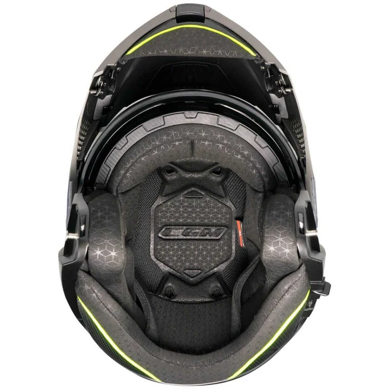 CGM 560G MAD RIDE Grafito Casco Modular Amarillo Fluorescente Mate