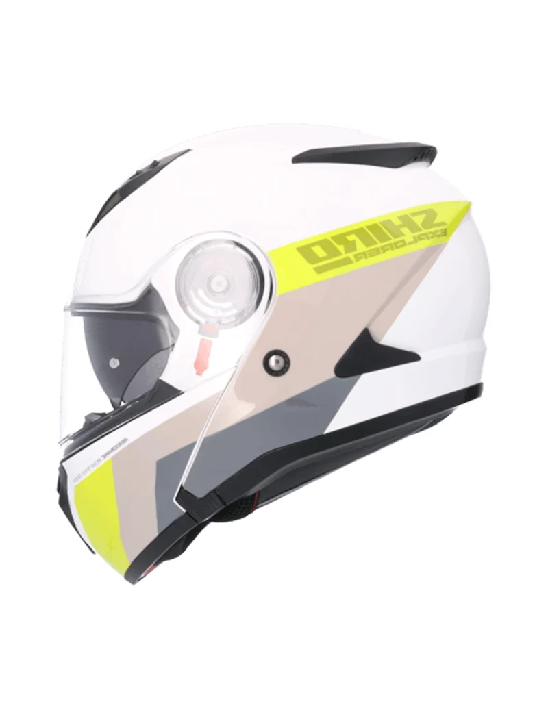 SHIRO CASCO EXPLORER MAVERICK BLANCO PERLA AMARILLO