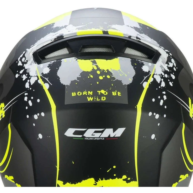 CGM - 265G LUCKY WILD INTEGRAL CASCO Nero Giallo fluo opaco