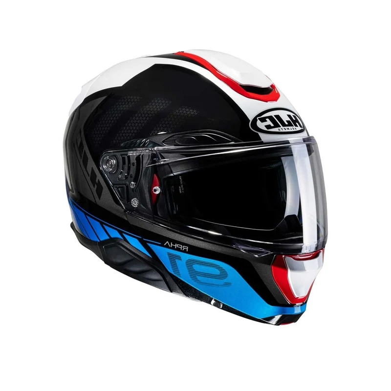 HJC RPHA 91 RAFINO MC21 Casco Modular de Moto Negro Azul Blanco