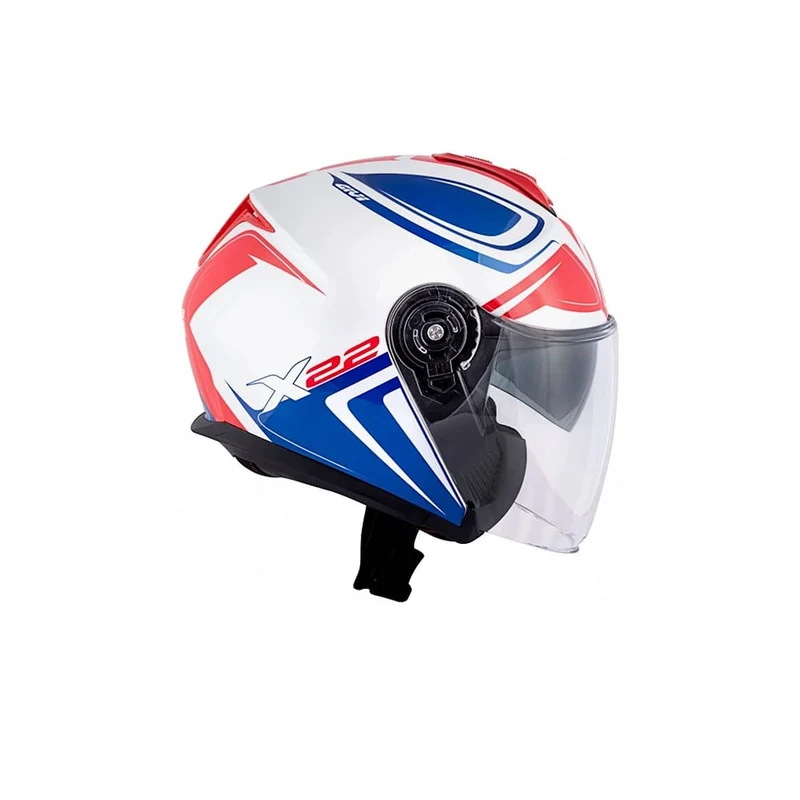 GIVI X.22 PLANET HYPER CASCO JET BLANCO AZUL ROJO