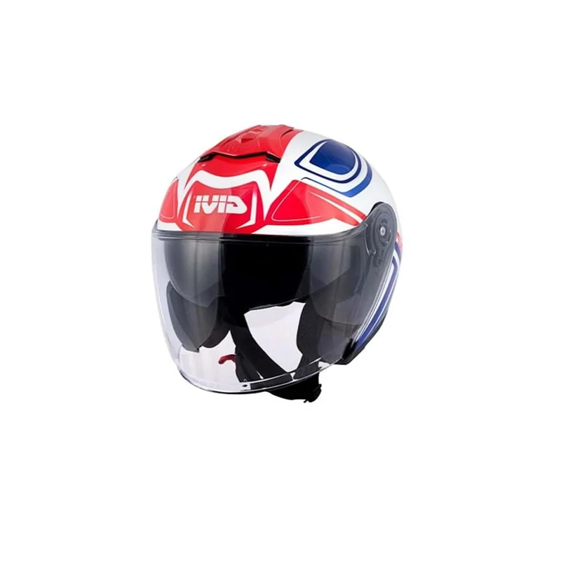 GIVI X.22 PLANET HYPER CASCO JET BLANCO AZUL ROJO
