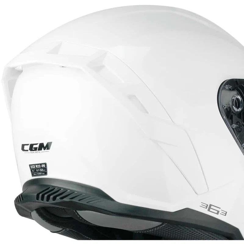 CGM 363 SHOT MONO Integral Moto Casco Blanco