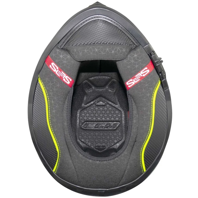 CGM 360G KAD RIDE Integral Moto Casco Amarillo Grafito Fluo Mate