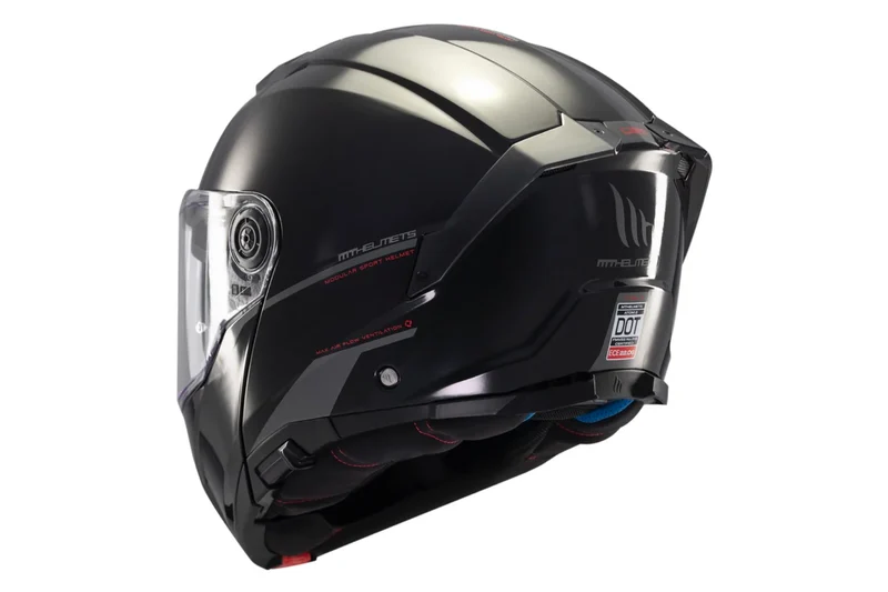 MT ATOM 2 SV SOLID MODULAR CASCO DE MOTO A1 NEGRO BRILLO