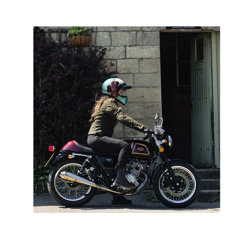 HJC V60 ESTILO CLÁSICO DE MOTOCICLETA CASCO INTEGRAL NEGRO