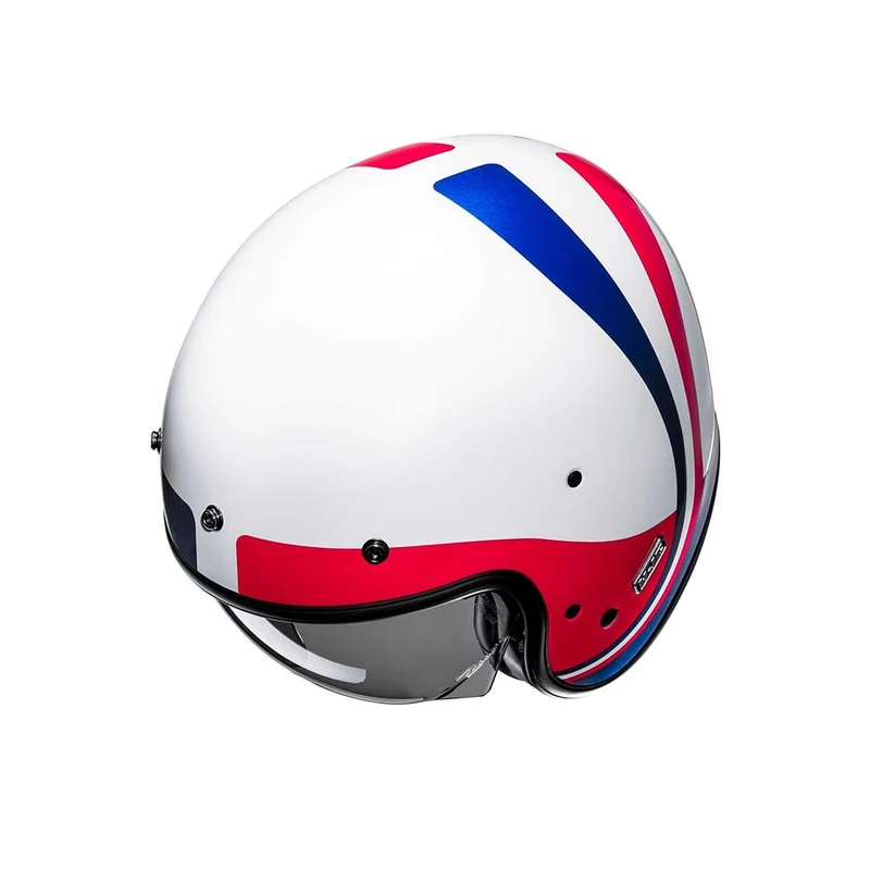 HJC V31 EMGO MC21 Jet Casco Moto Blanco Azul Rojo