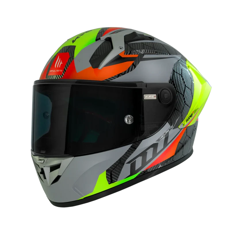 MT FF103PLUSC KRE+ CARBON PROJECTILE CASCO DE MOTO D2 GRIS BRILLO