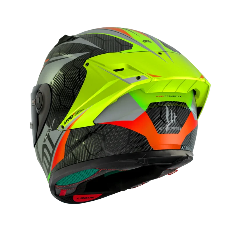 MT FF103PLUSC KRE+ CARBON PROJECTILE CASCO DE MOTO D2 GRIS BRILLO