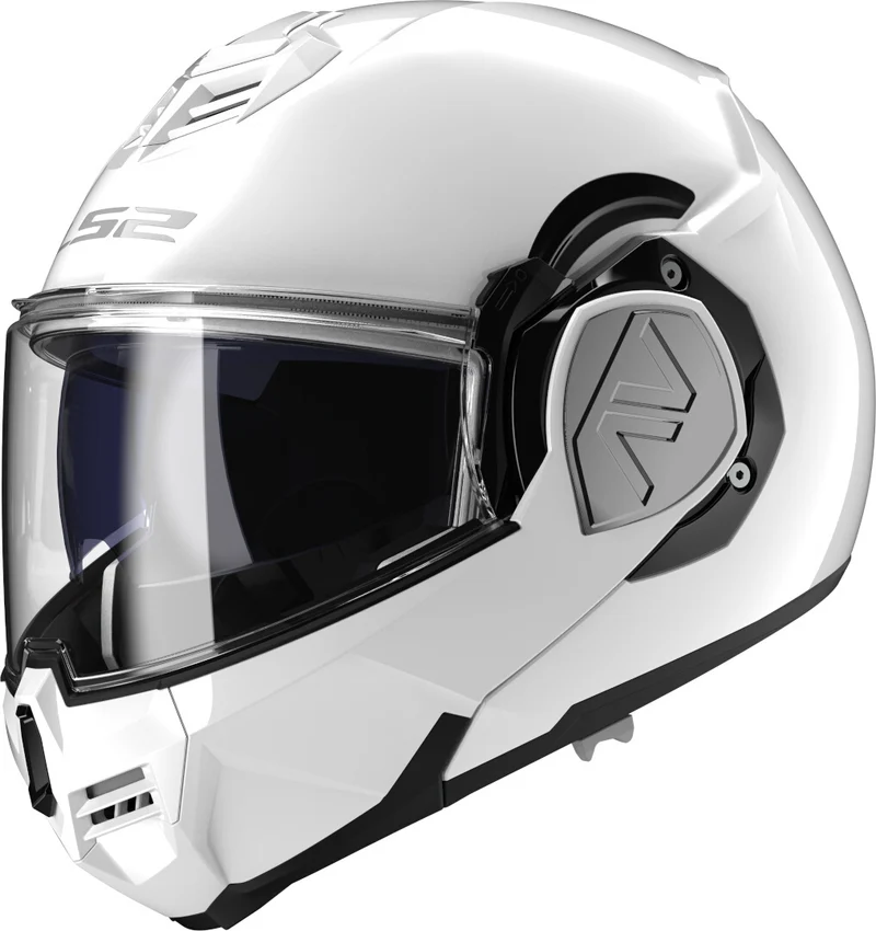 LS2 FF906 ADVANT SOLID CASCO MODULAR DE MOTOCICLETA BLANCO