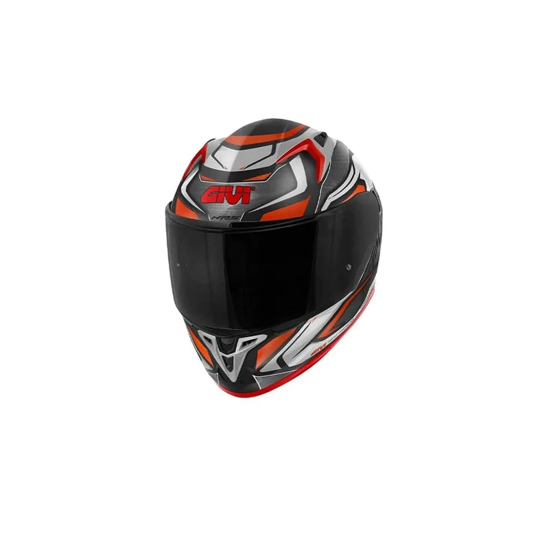 GIVI 50.8 Moto Integral Carreras Casco Negro Rojo Titán