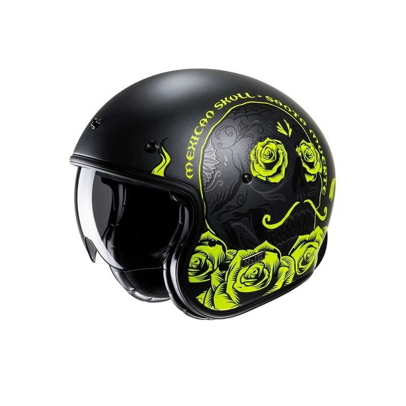 HJC V31 DESTO MC3HSF Casco Moto Abierto Negro Amarillo