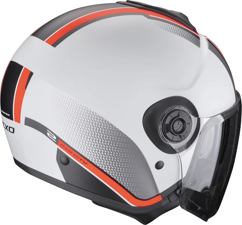 SCORPION EXO-CITY II VEL Abierto Jet Casco Gris Rojo Mate